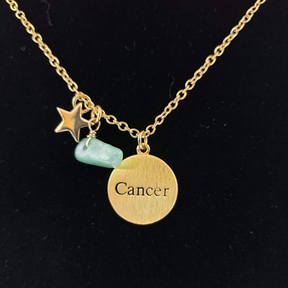 Cancer Zodiac Gemstone Constellation Necklace